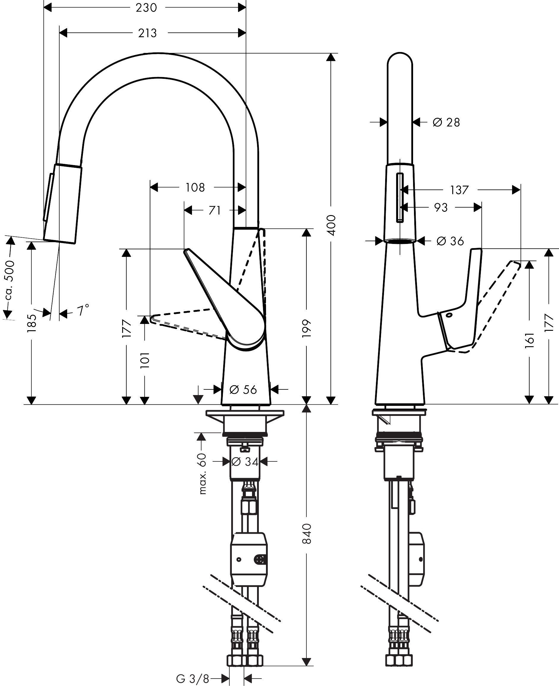 Смесители для кухни Talis M51 Hansgrohe 72815800