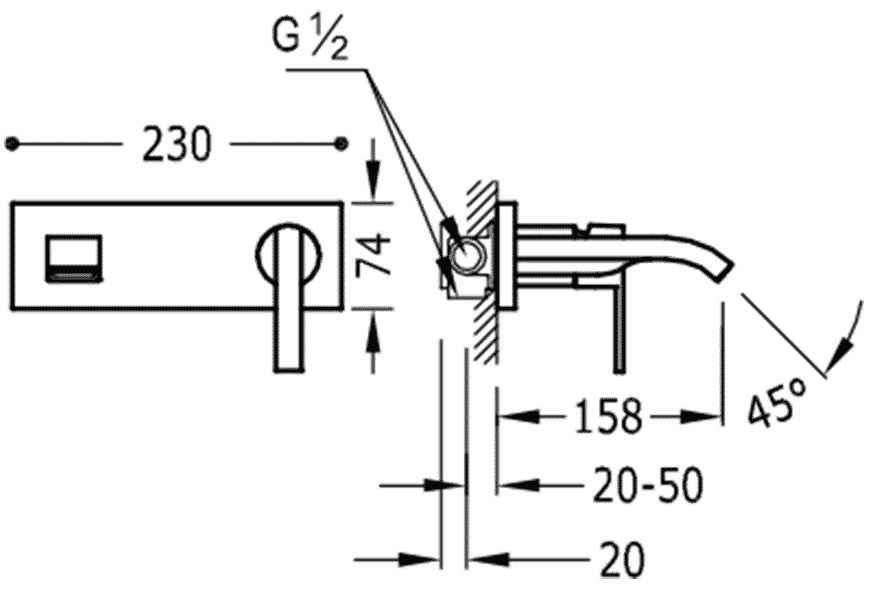 Змішувач для раковини Tres Lex 08126010