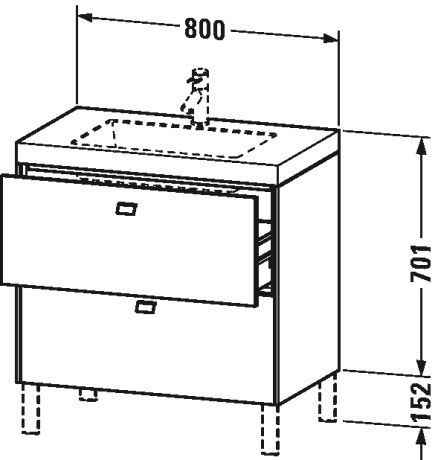 Тумба з умивальником Duravit Brioso BR4701O9191 (Виставковий зразок)