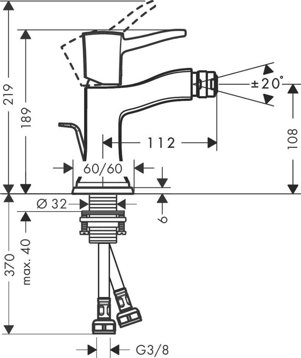 Змішувач для біде  Hansgrohe Metropol Classic 31320000