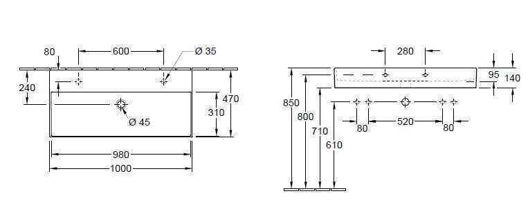 Підвісний умивальник Villeroy and Boch Memento 2.0 4A22A101
