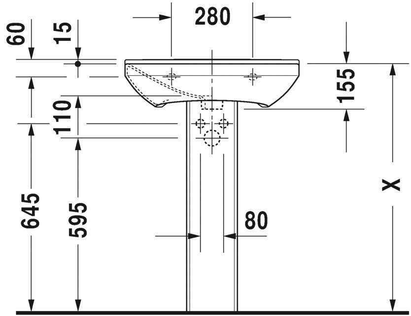 Умивальник Duravit P3 Comforts 2331600000