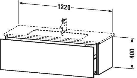 Тумба L-Cube Duravit  1220 x 481 мм (без раковины) LC614301313