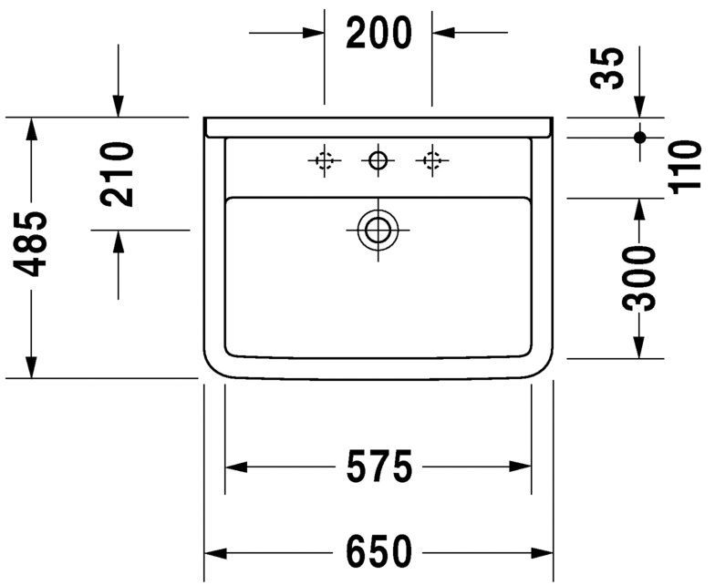 Умывальник Duravit Starck 3 0300650000