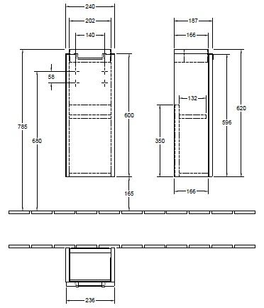 Тумба для умывальника Subway 2.0 Villeroy and Boch A81900FP