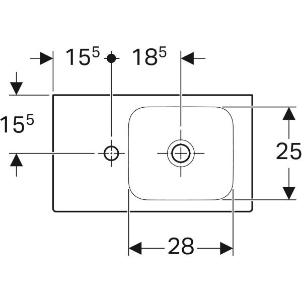 Умывальник подвесной Geberit iCon 124153000