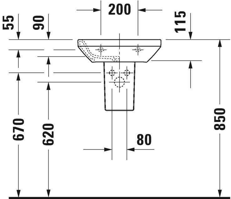 Умивальник Duravit DuraStyle 0708450000