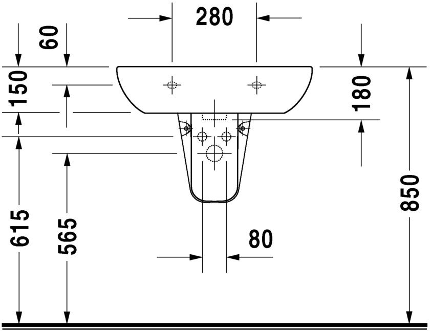 Умывальник Duravit D-Code 23106500002