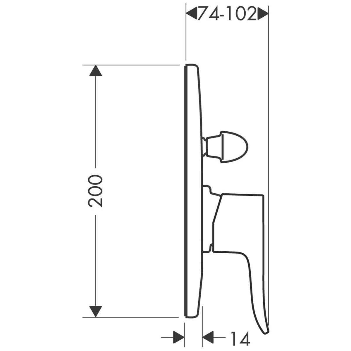 Змішувач для ванної Hansgrohe Metris 31484000