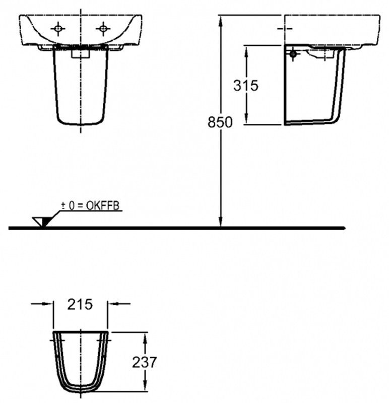 Полупьедестал Villeroy & Boch Subway 724400R1