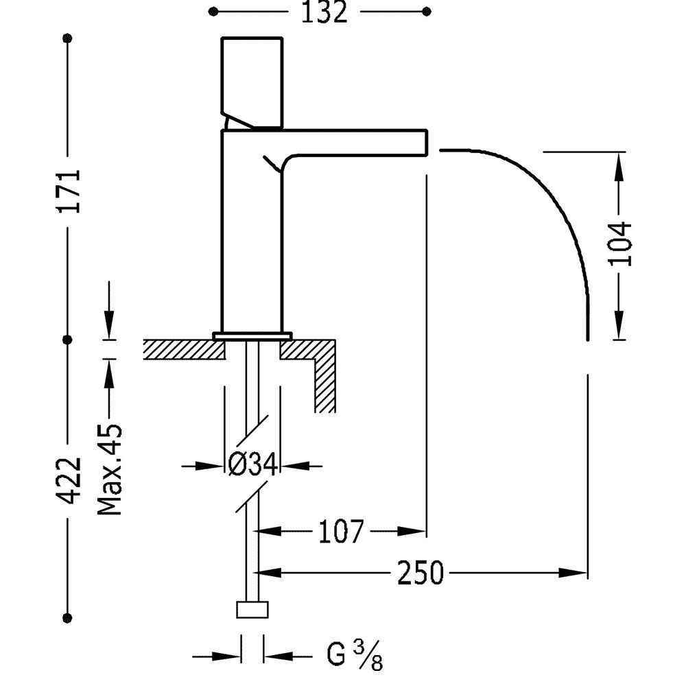 Змішувачі для раковини Tres Loft 20011002
