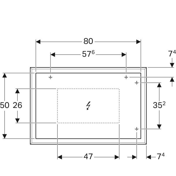 Зеркало Geberit CITTERIO 500.572.JJ.1