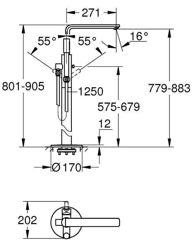Змішувач для ванної Grohe Lineare 23792001