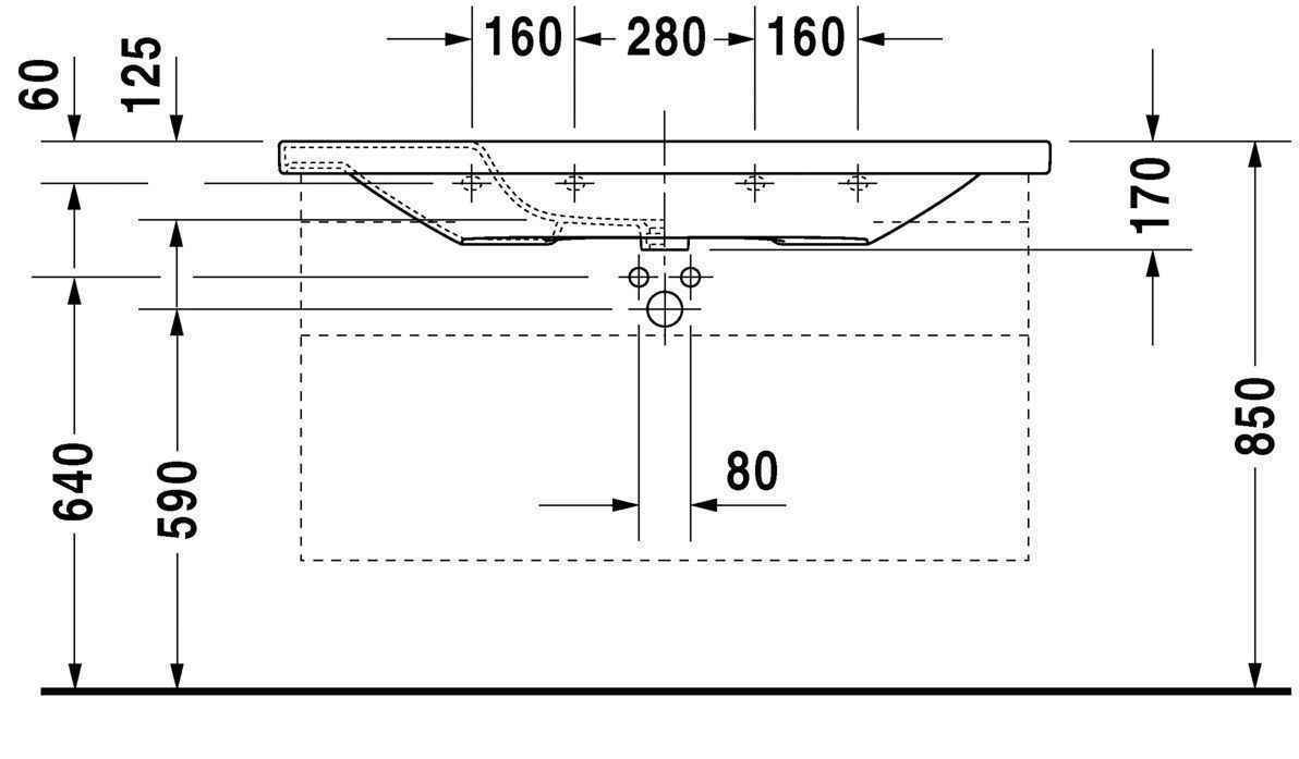 Умивальник Duravit DuraStyle 2320120000