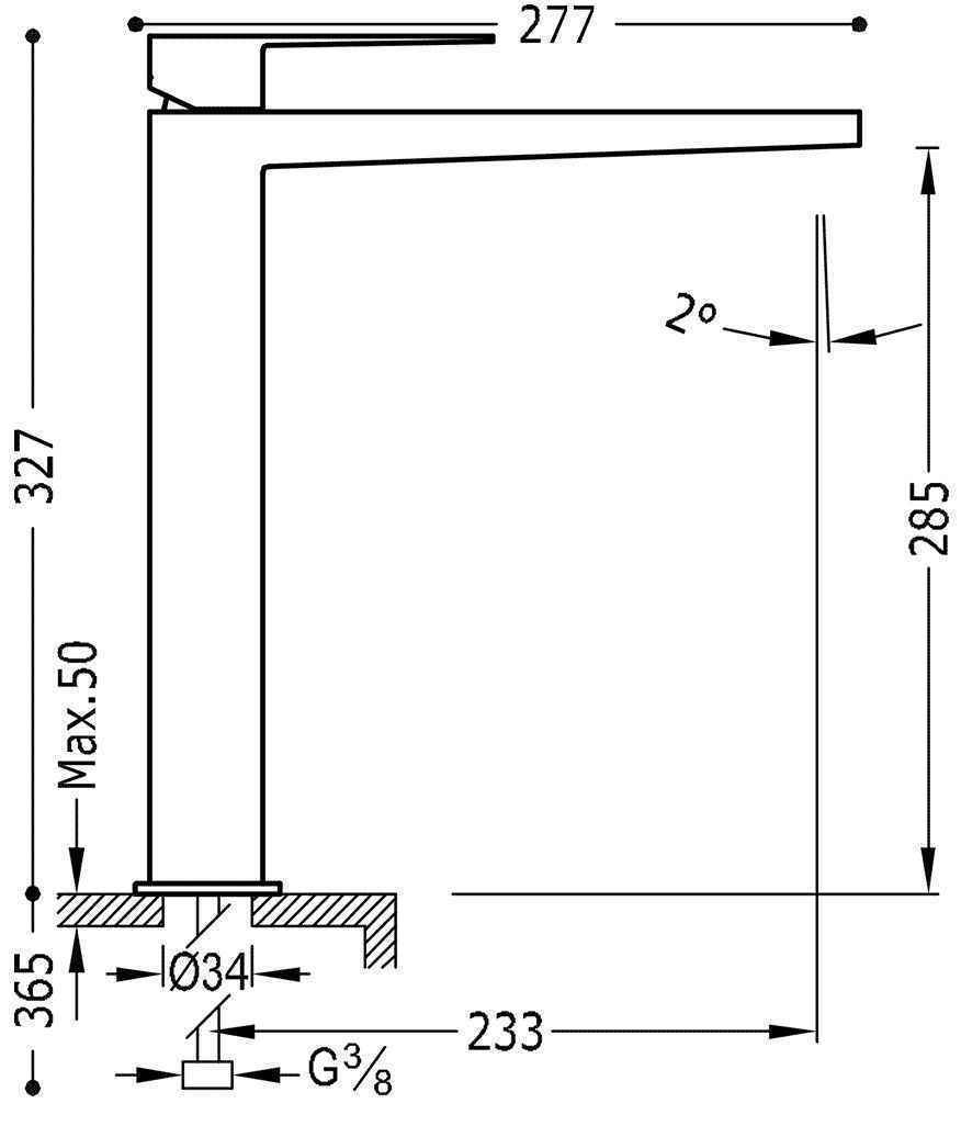 Змішувачі на раковину Tres Slim 20210305OM