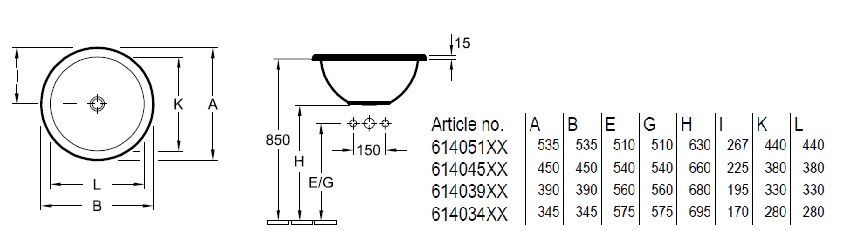 Раковина встраиваемая в столешницу Villeroy and Boch Loop&Friends 614045R1