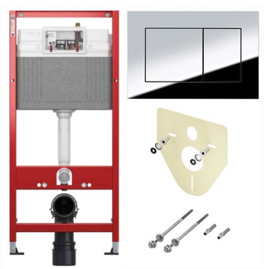 Инсталляция для унитаза TECEbase 9400412 (с квадратной кнопкой смыва) 9400412