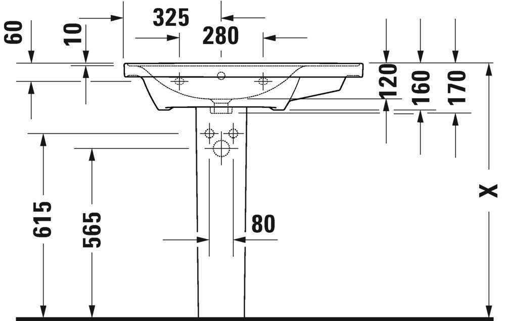 Умивальник Duravit D-Neo (асиметричний) 2369800060
