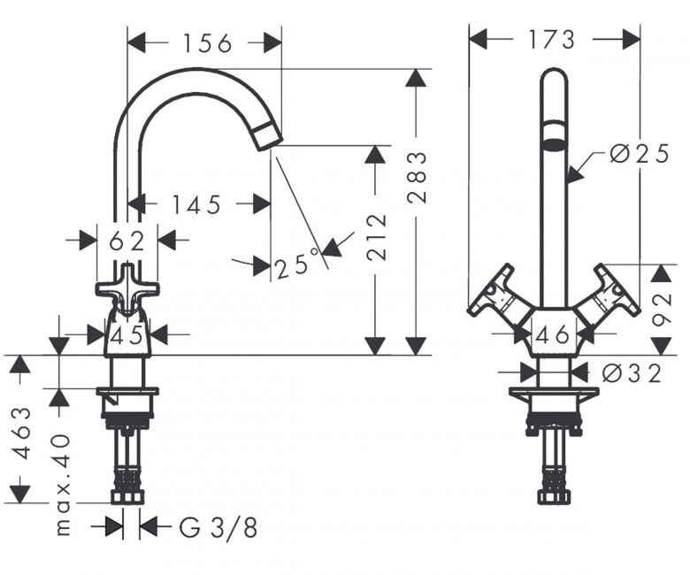 Змішувач для кухні Logis Classic M32 Hansgrohe 71285000