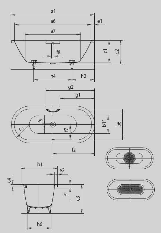 Ванна Centro Duo Oval 2827 0001 0001
