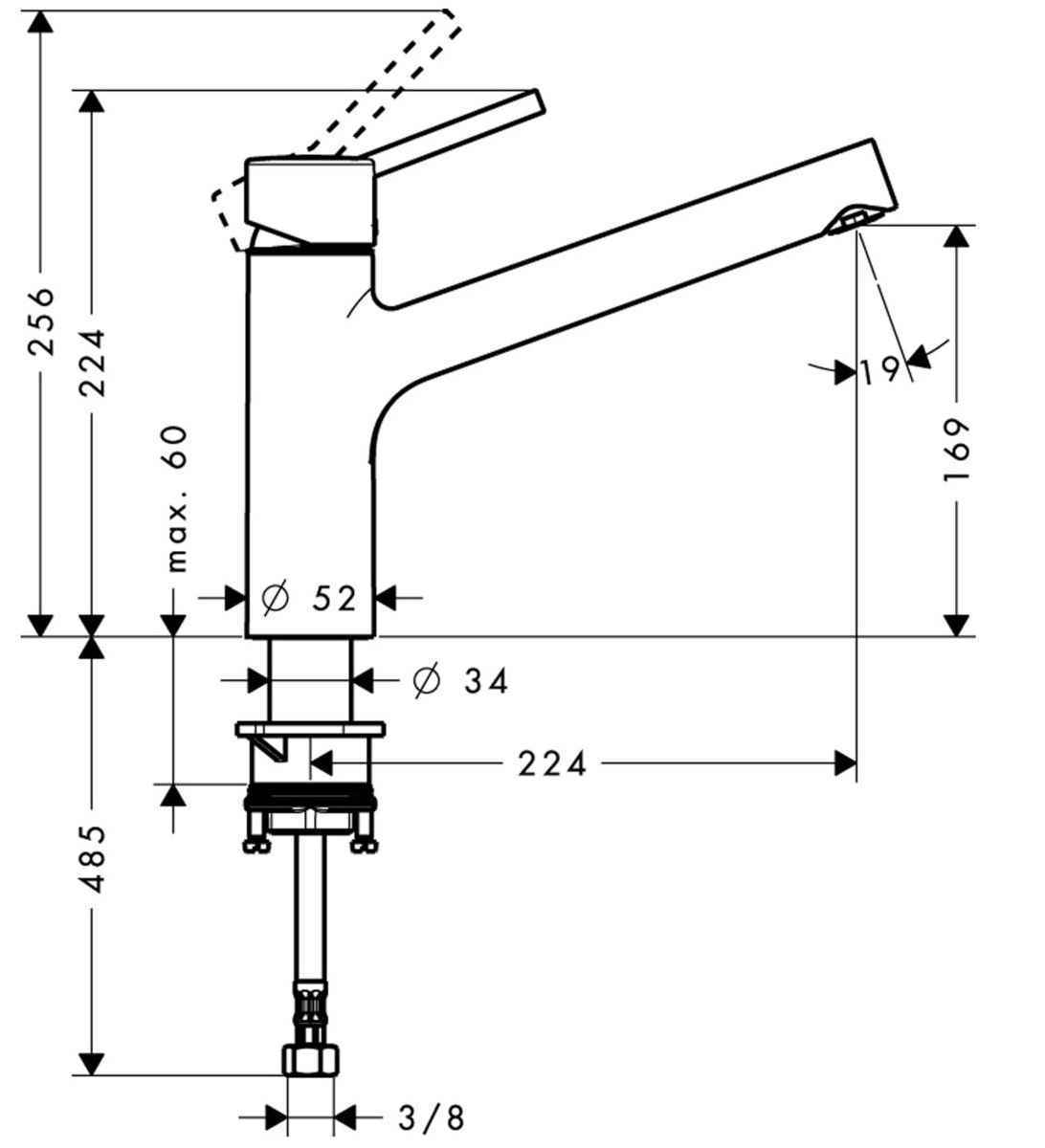 Cмеситель для кухни Talis M52 Hansgrohe 32851000