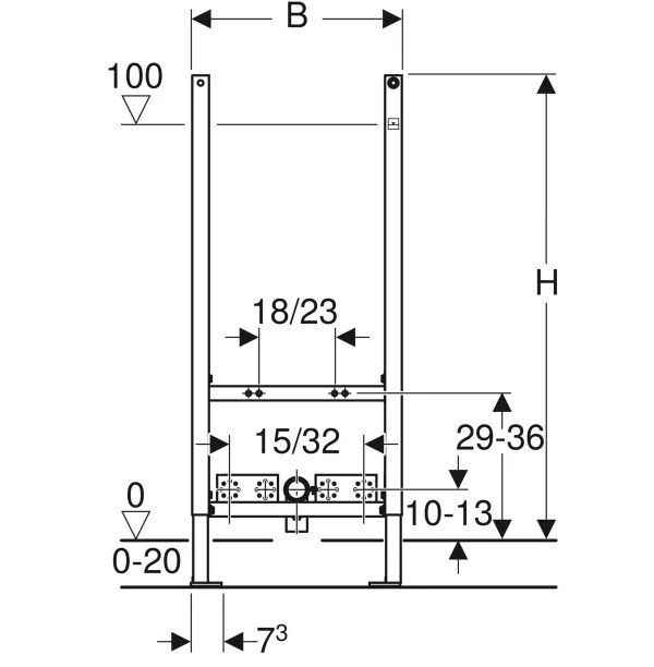 Інсталяція для біде Geberit Duofix 111.534.00.1