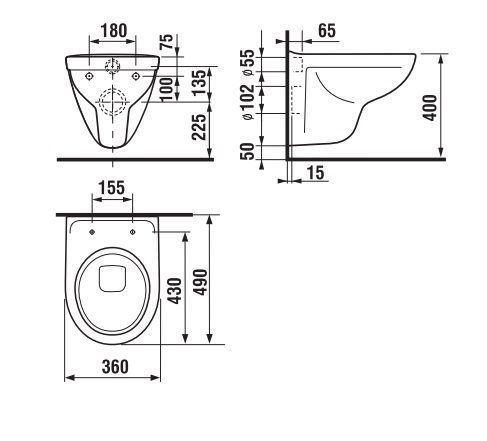 Унитаз подвесной Jika Lyra Plus H8233820000001 (компактный) H8233820000001
