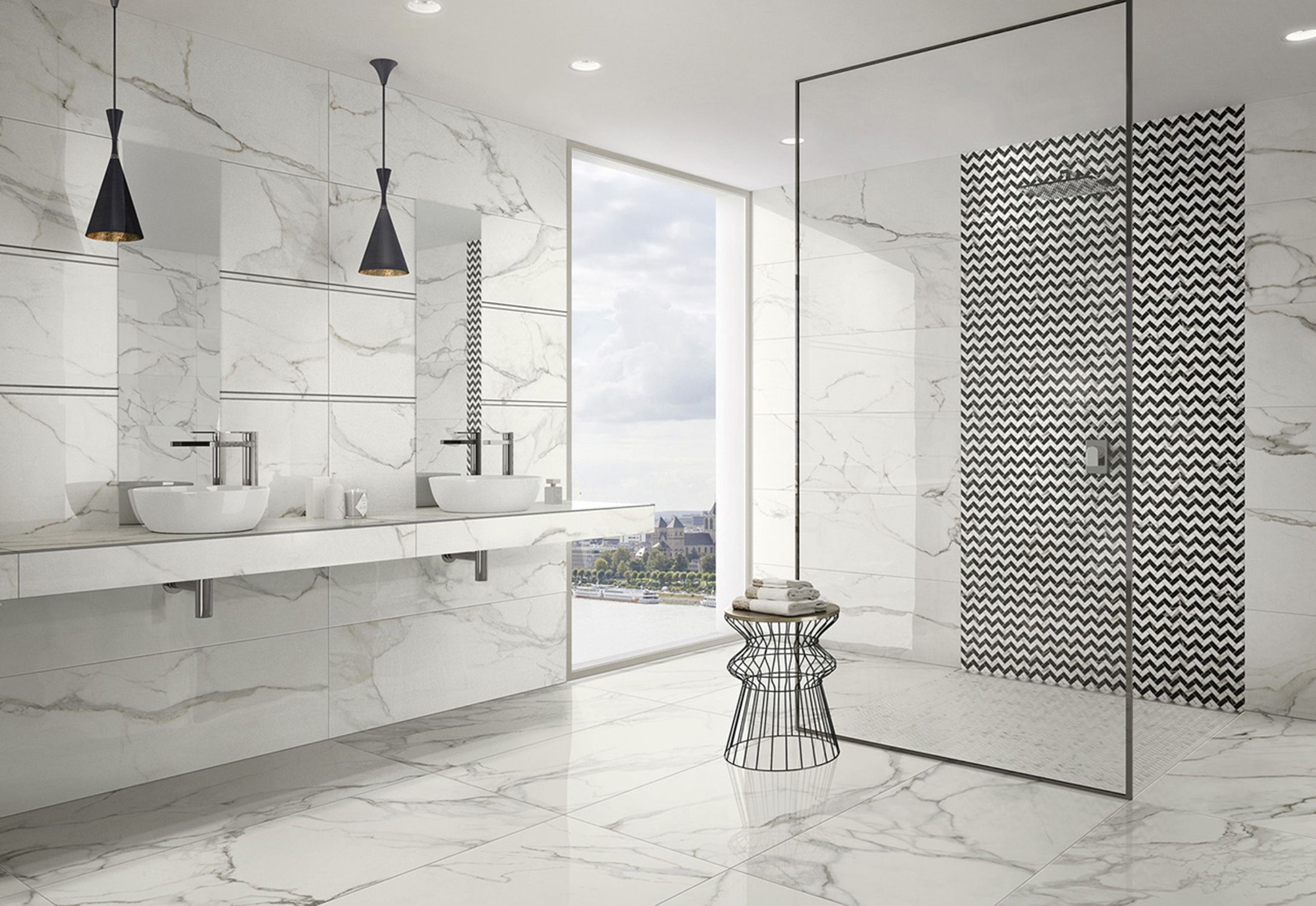 Плитка напольная 59,5х59,5 MarmoChic Essential White Pol ( Villeroy&Boch) 2660-MR0P-00-10