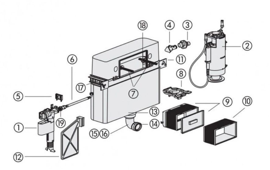 Сливная арматура для инсталляции 01.220.00.0000