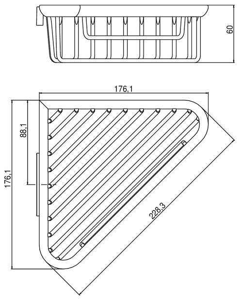 Кутова мильниця-сітка Emco System 2 3545 001 05