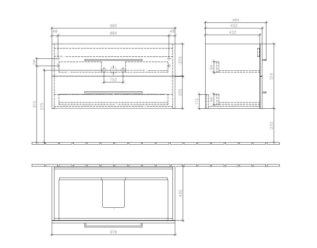 Тумба для умывальника Avento Villeroy and Boch A89200B3