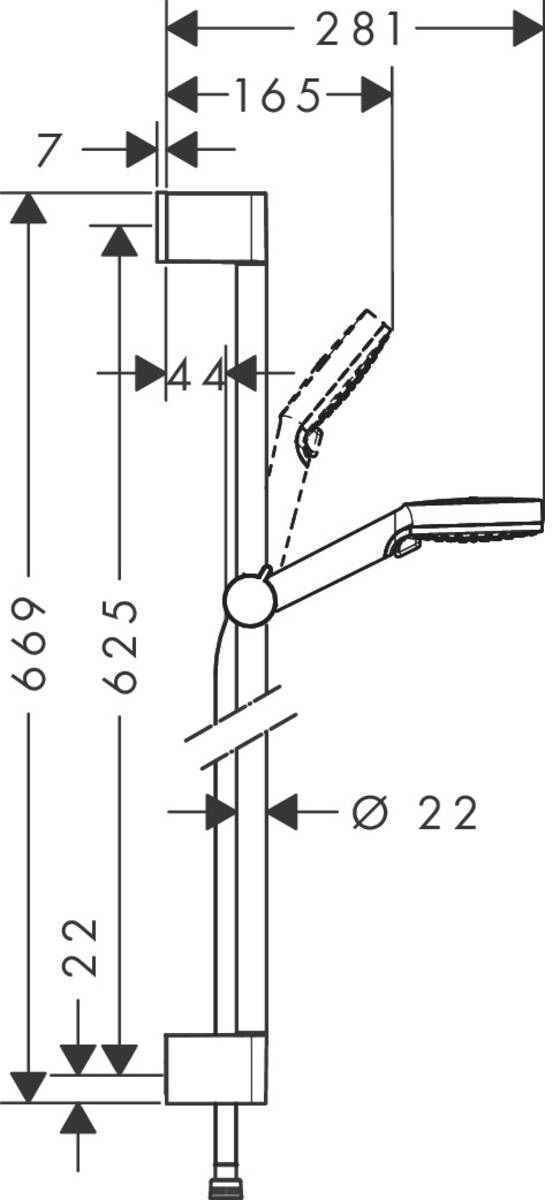 Душовий набір Hansgrohe Crometta Vario (100/900-650) 2jet 26532400