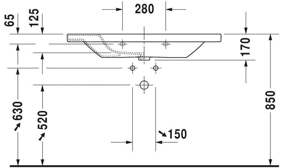 Умивальник Duravit DuraStyle 2320100000