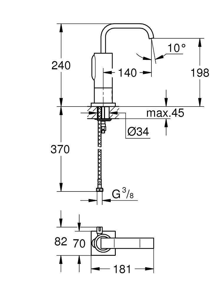 Сенсорний змішувач Grohe Allure 36098000