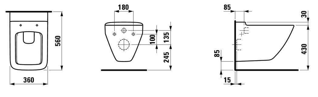 Унітаз підвісний Laufen Palace H8667000000001