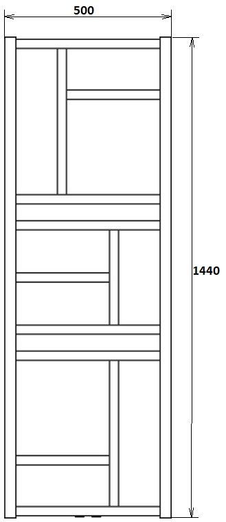 Mondrian Полотенцесушитель водяной 500*1440 мм, сталь, белый глянцевый Mon-50/140D50 C35