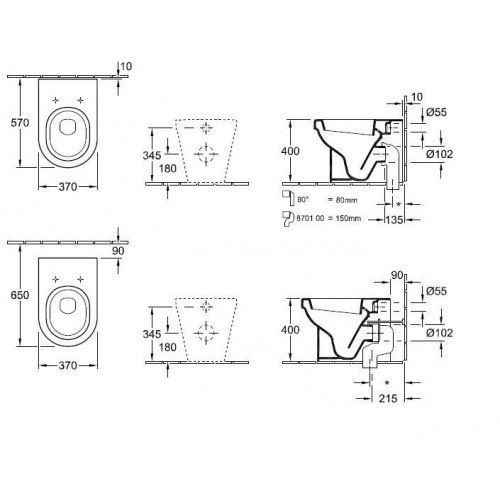 Унітаз підлоговий Villeroy & Boch Architectura 56761098M9