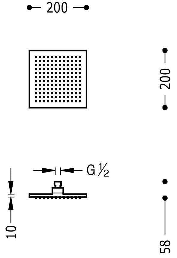 Верхній душ Tres 200Х200 29963211