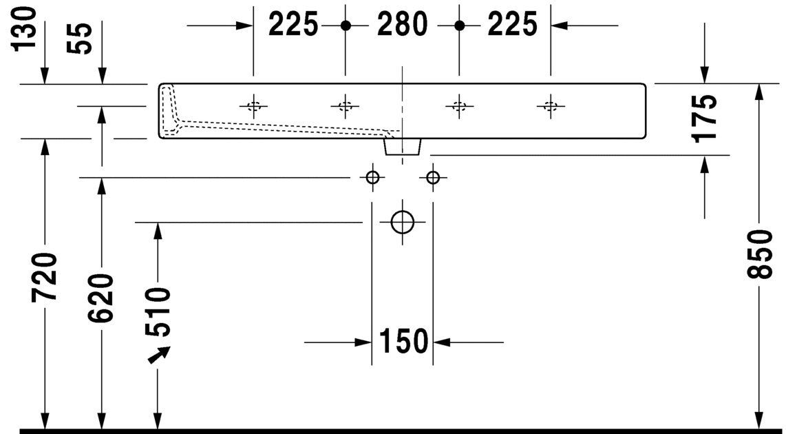 Умывальник Duravit Vero Air 0454120000