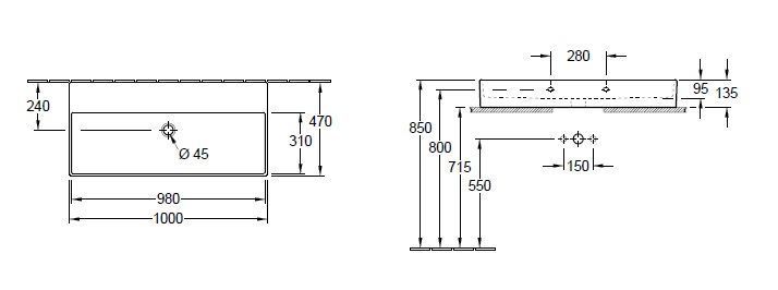 Раковина на столешницу Villeroy and Boch Memento 2.0 4A221F01