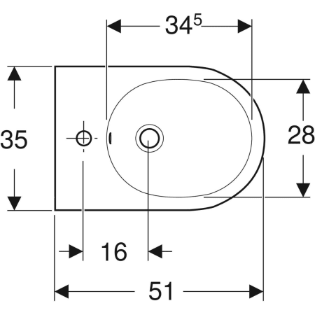 Биде подвесное Geberit Acanto