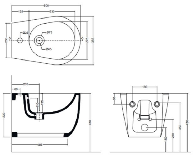 Avani Унитаз подвесной, безободковый, белый