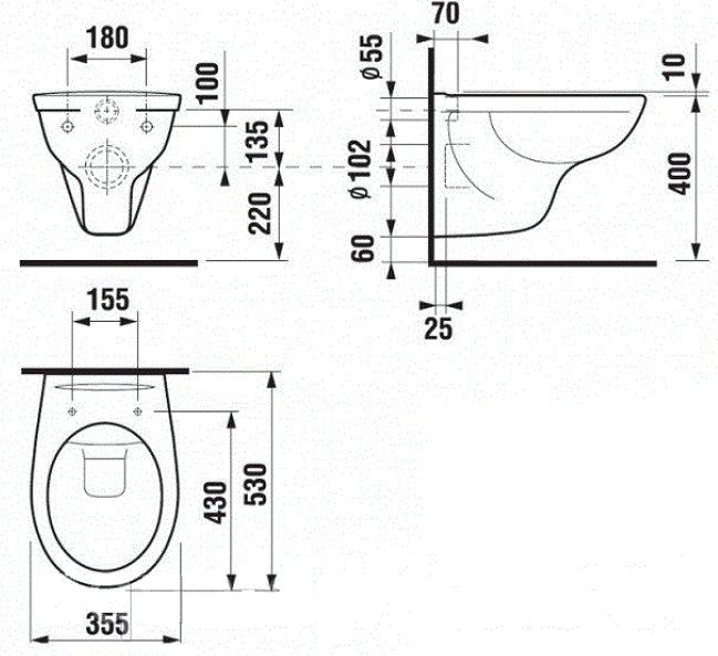Унитаз подвесной Jika Dino A346672000