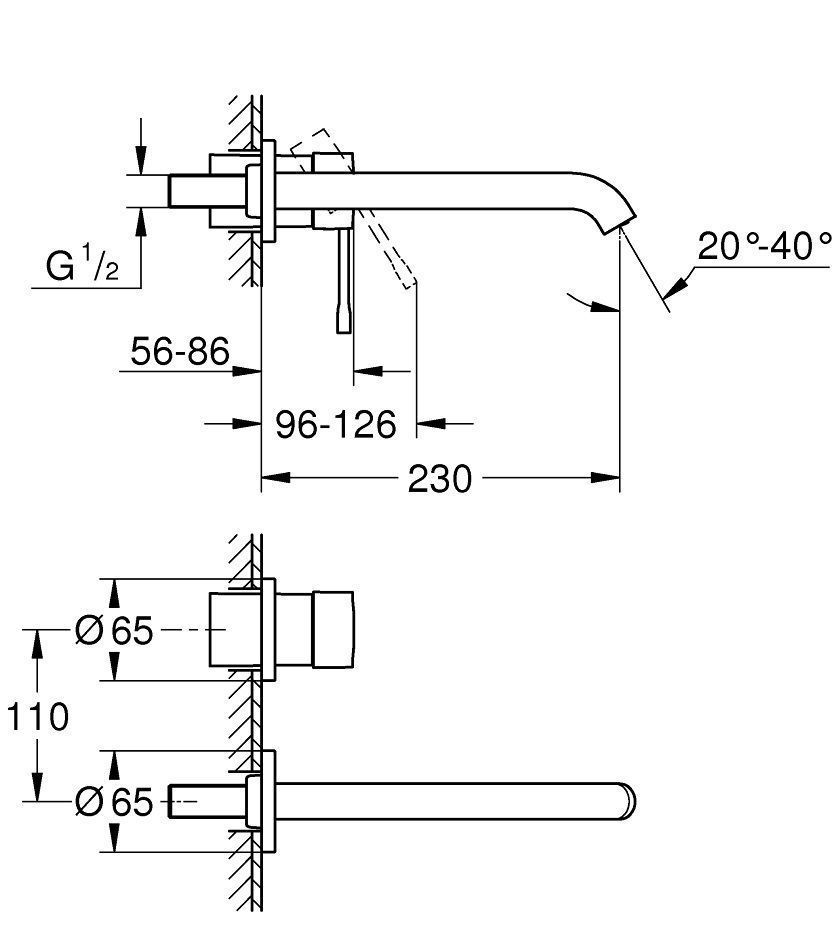 Смеситель для умывальника Grohe Essence 19967DL1