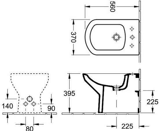 Біде підлогове Villeroy & Boch Sentique 54230001