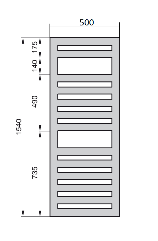 Полотенцесушитель комбинированный Zehnder Metropolitan Spa METM-150-050/GD