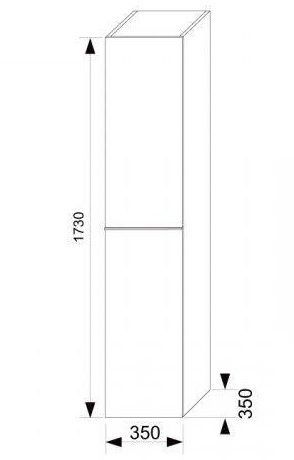 Пенал Jika Pure (левосторонний) H4559511745001
