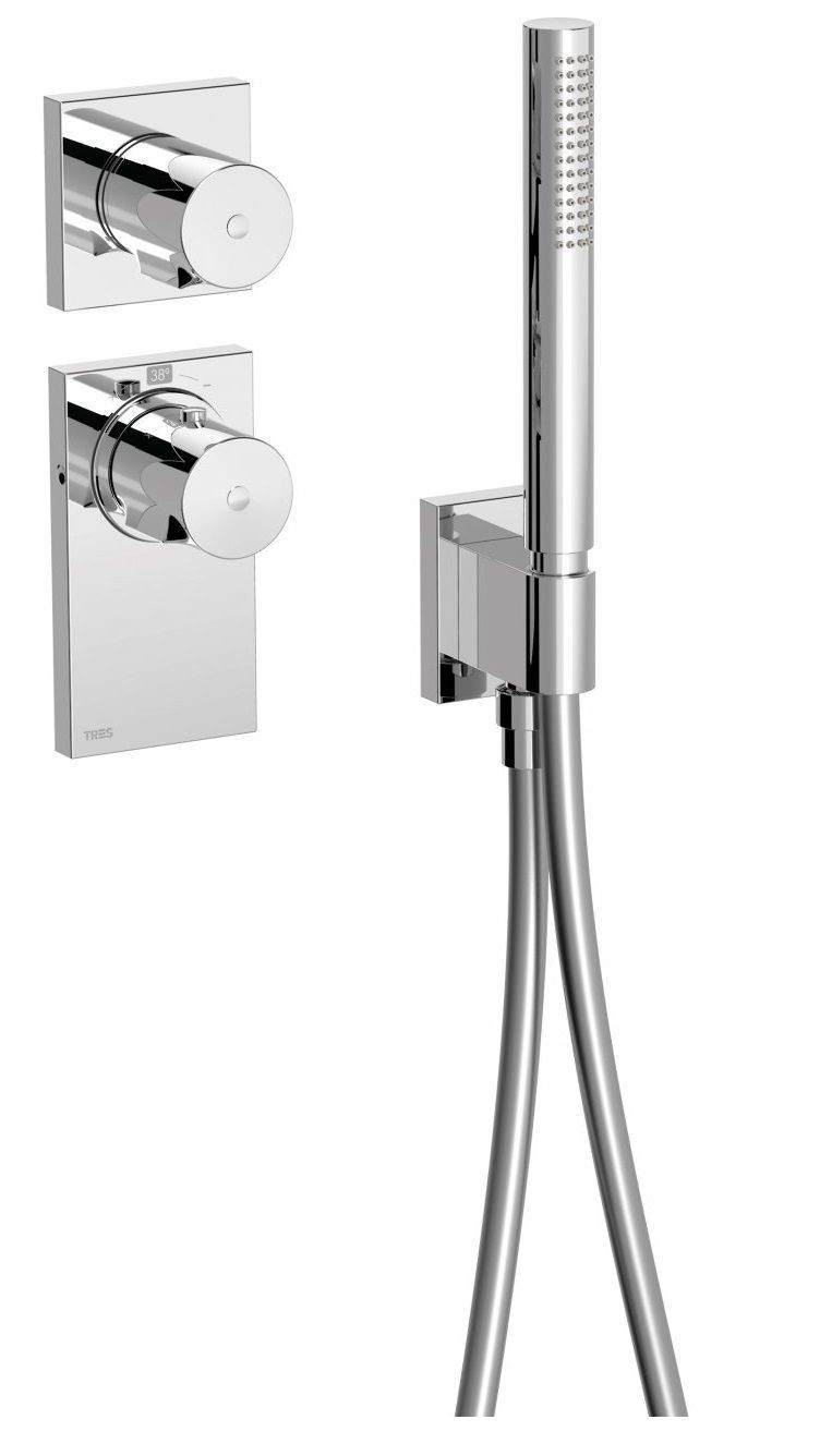 Термостат для душа и душевой набор Tres Block System 20635191