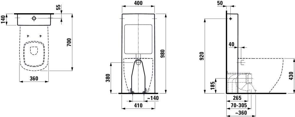 Бачок Laufen Kartell H8286647578841