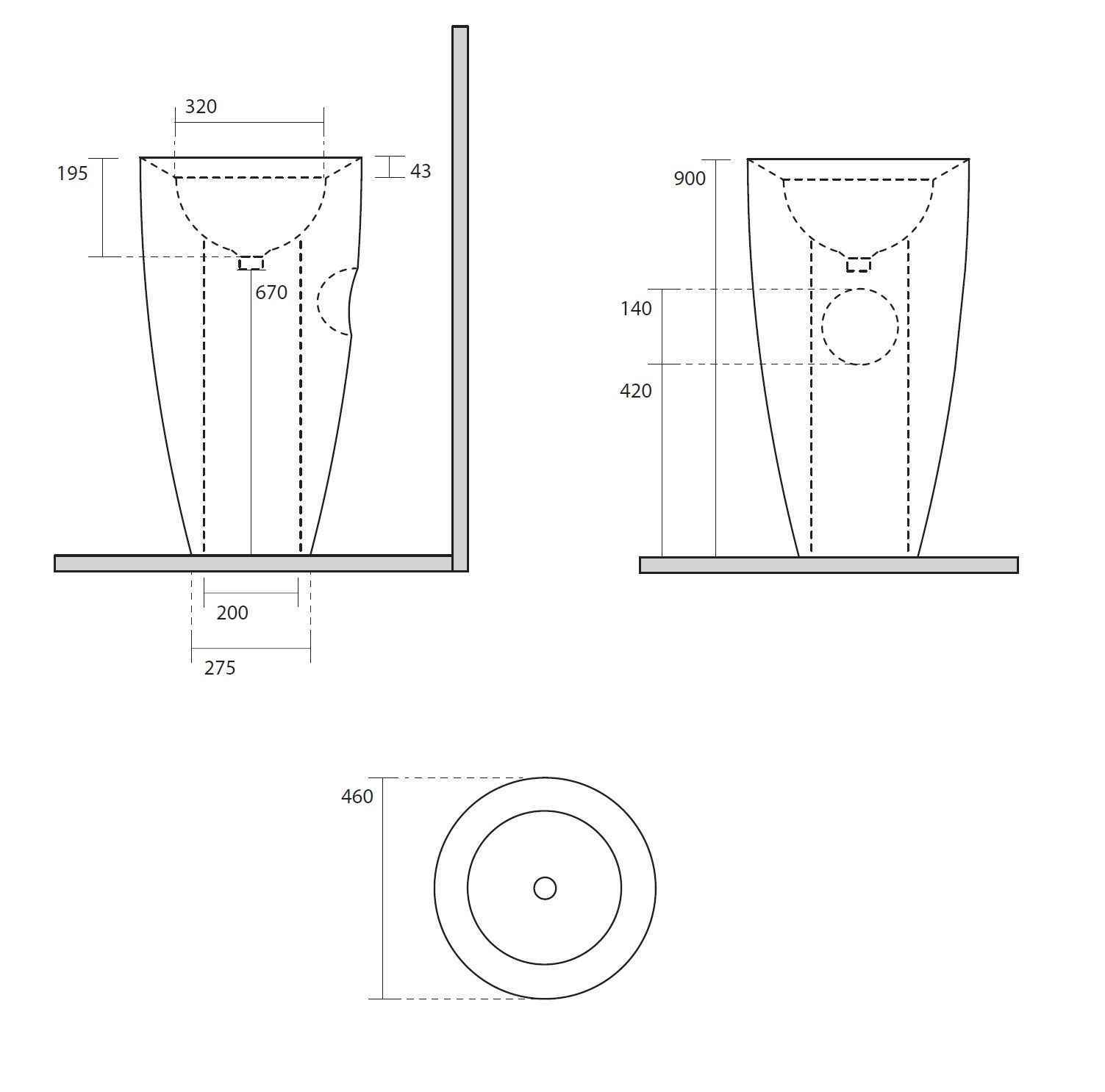 Підлоговий умивальник DP AXA 8330007